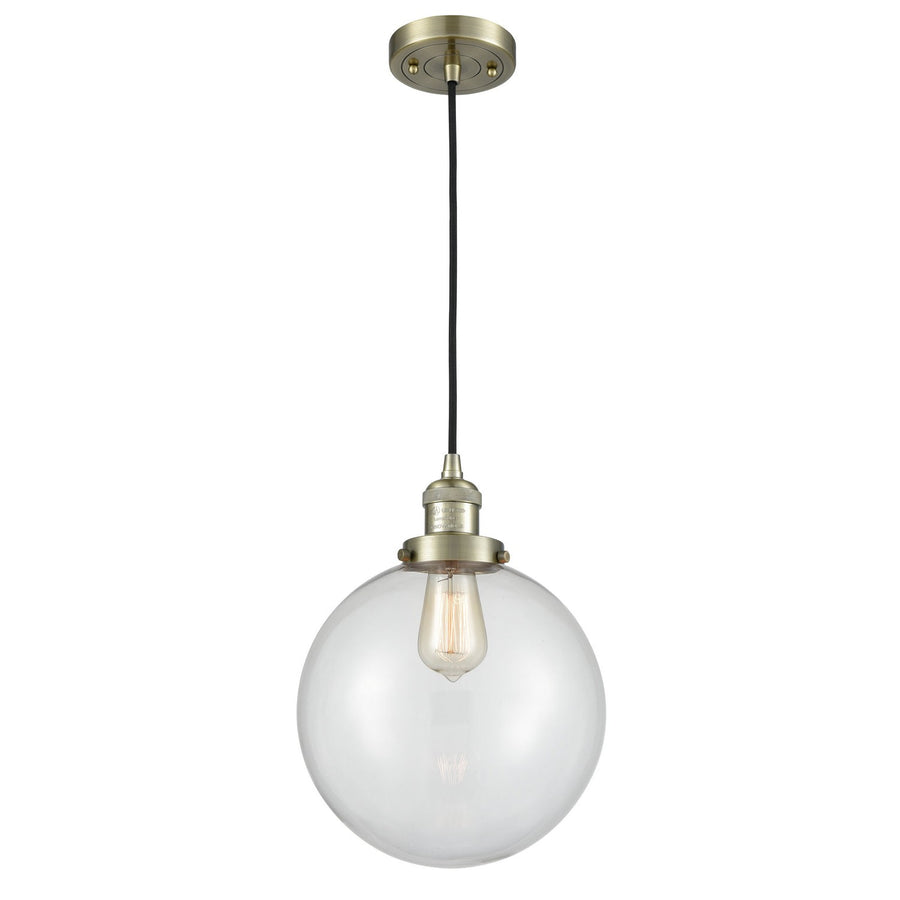 Innovations Lighting 201C-AB-G202-10-LED Franklin Restoration Led Mini Pendant Antique Brass 1