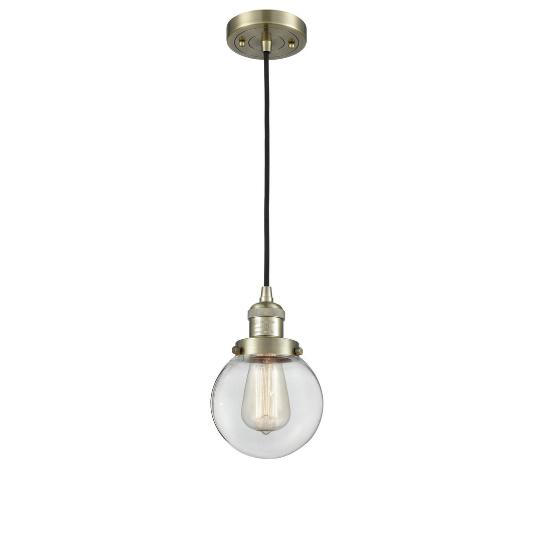 Innovations Lighting 201C-AB-G202-6-LED Franklin Restoration Led Mini Pendant Antique Brass 1