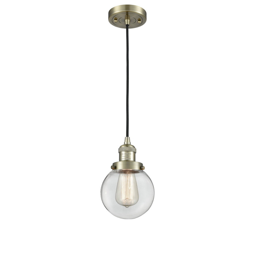 Innovations Lighting 201C-AB-G202-6-LED Franklin Restoration Led Mini Pendant Antique Brass 1