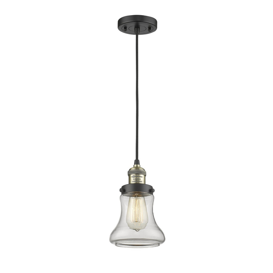 Innovations Lighting 201C-BAB-G192 Franklin Restoration One Light Mini Pendant Black Antique Brass 1