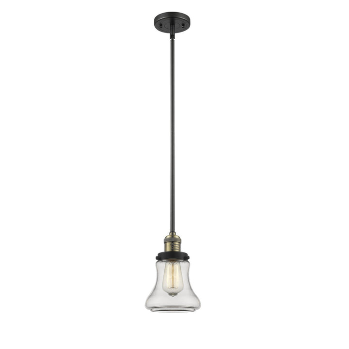 Innovations Lighting 201S-BAB-G182 Franklin Restoration One Light Mini Pendant Black Antique Brass