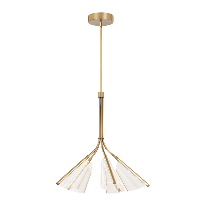 Kuzco Lighting CH62628-BG/LG Mulberry Chandelier Brushed Gold/Light Guide