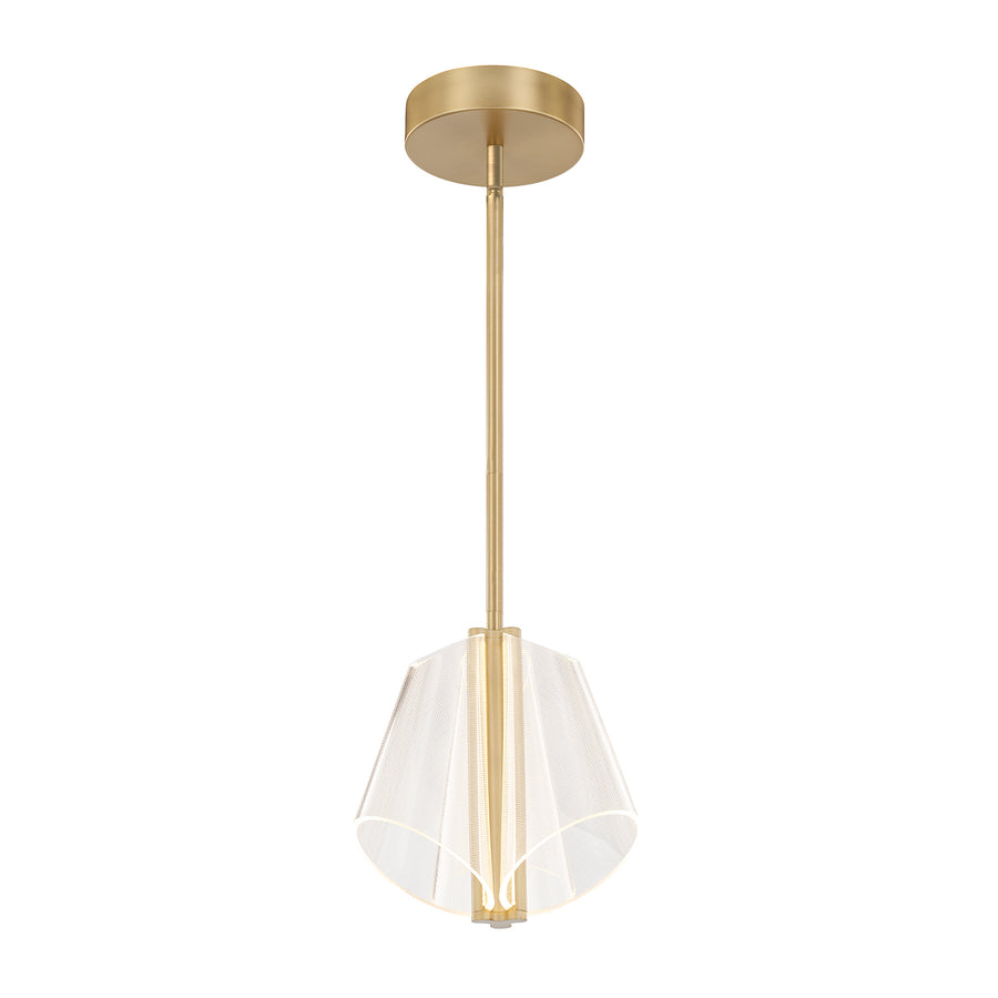 Kuzco Lighting PD62511-BG/LG Mulberry Pendant Light Brushed Gold/Light Guide