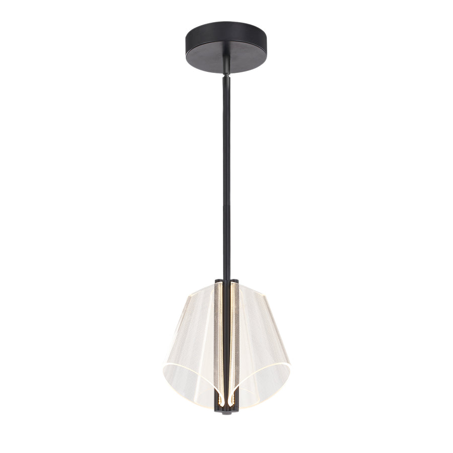 Kuzco Lighting PD62511-BK/LG Mulberry Pendant Light Black/Light Guide