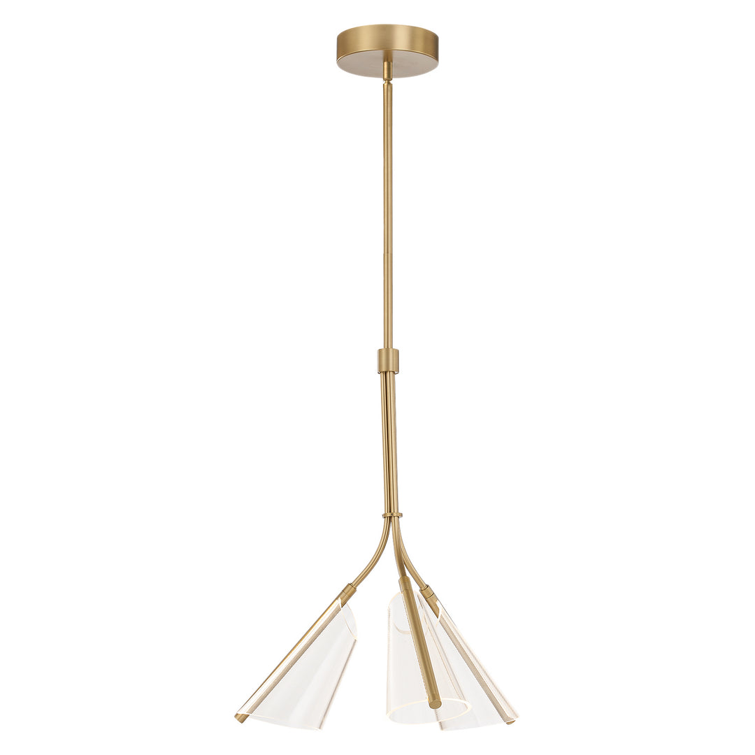 Kuzco Lighting PD62622-BG/LG Mulberry Pendant Light Brushed Gold/Light Guide