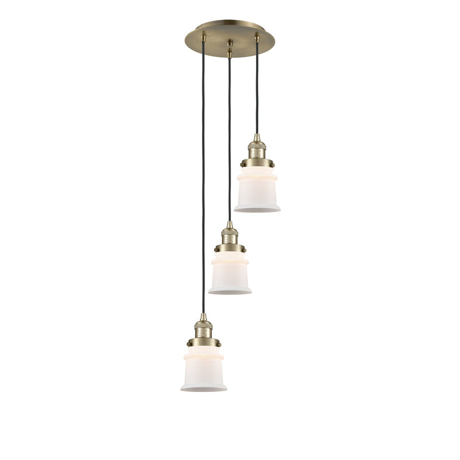 Innovations Lighting 113F-3P-AB-G181S Franklin Restoration Three Light Pendant Antique Brass
