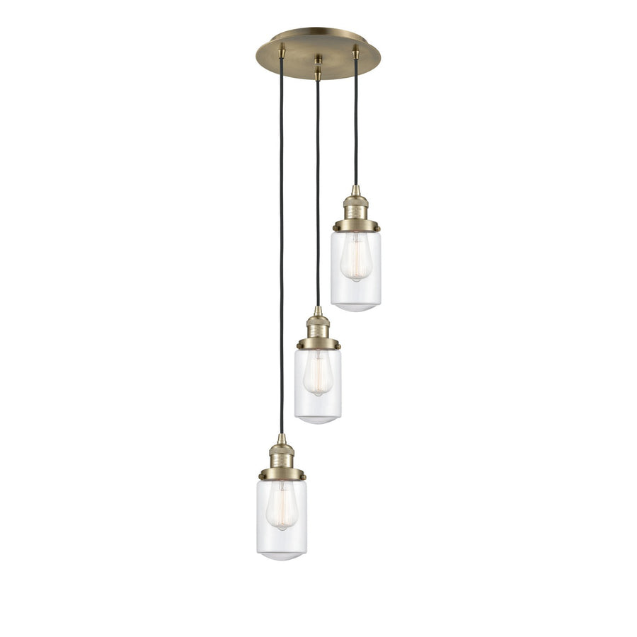 Innovations Lighting 113F-3P-AB-G312 Franklin Restoration Three Light Pendant Antique Brass 1
