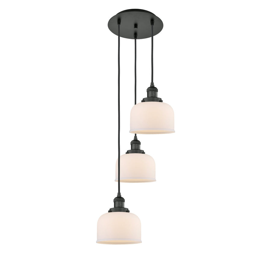 Innovations Lighting 113F-3P-BK-G71 Franklin Restoration Three Light Pendant Matte Black