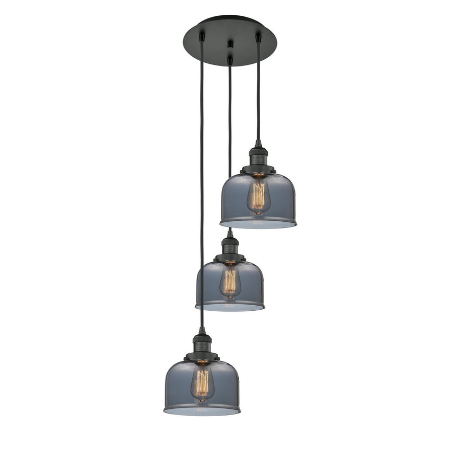 Innovations Lighting 113F-3P-BK-G73 Franklin Restoration Three Light Pendant Matte Black 1