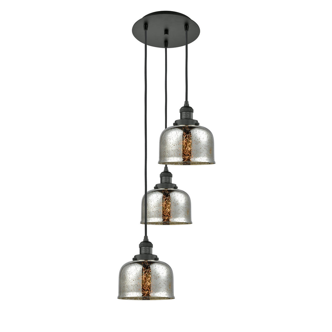 Innovations Lighting 113F-3P-BK-G78 Franklin Restoration Three Light Pendant Matte Black 1