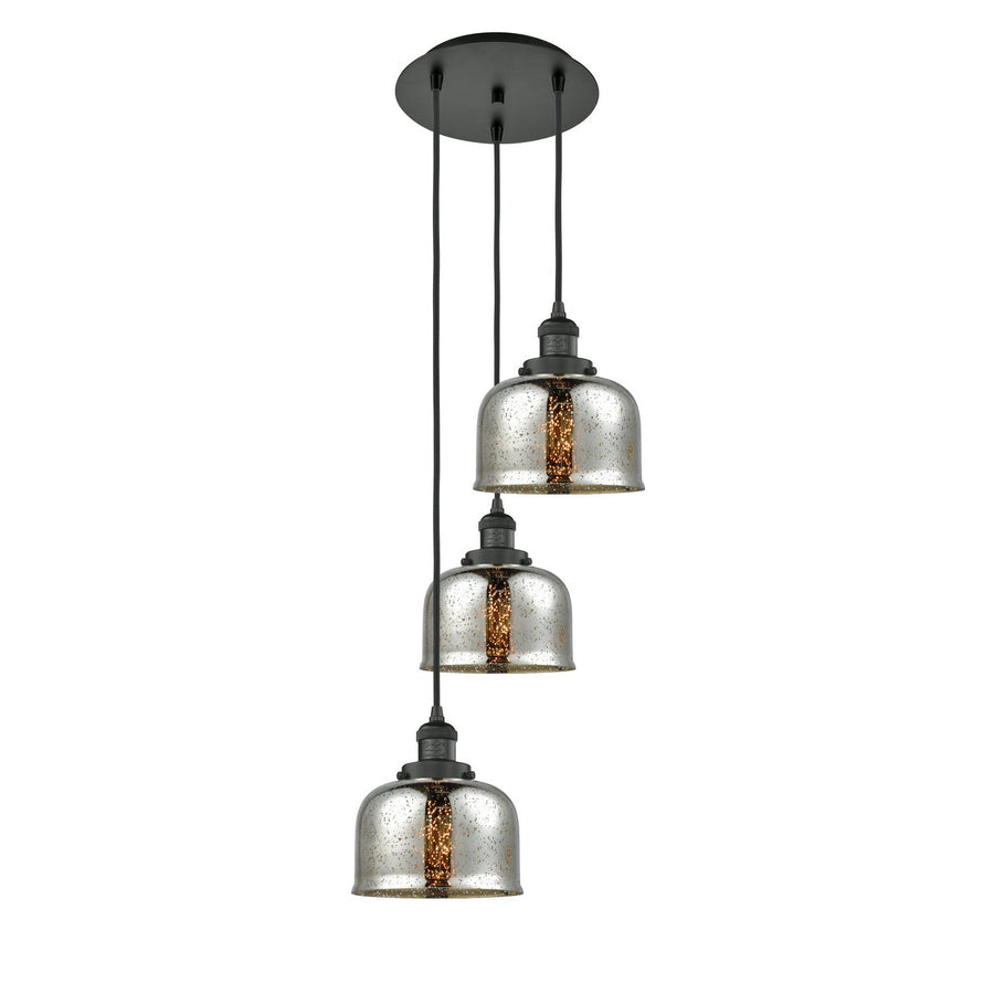 Innovations Lighting 113F-3P-BK-G78 Franklin Restoration Three Light Pendant Matte Black 1