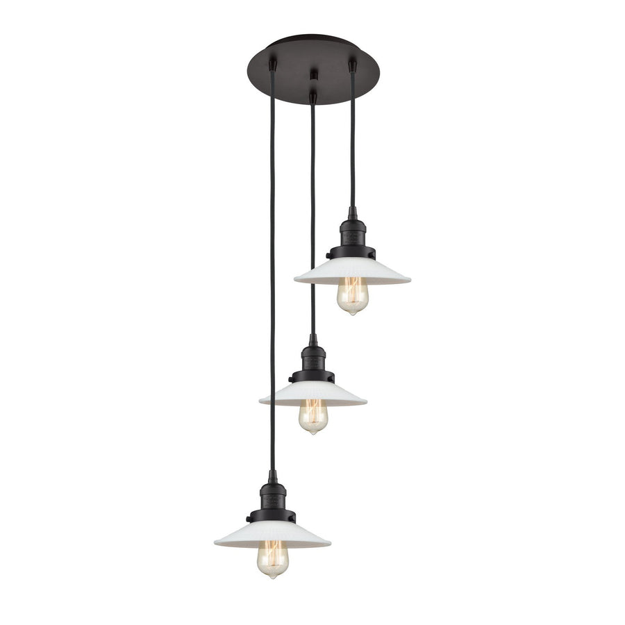 Innovations Lighting 113F-3P-OB-G1 Franklin Restoration Three Light Pendant Oil Rubbed Bronze 1