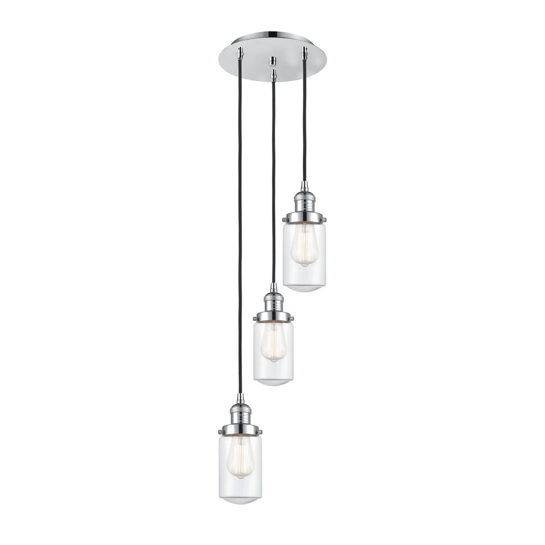 Innovations Lighting 113F-3P-PC-G312 Franklin Restoration Three Light Pendant Polished Chrome 1