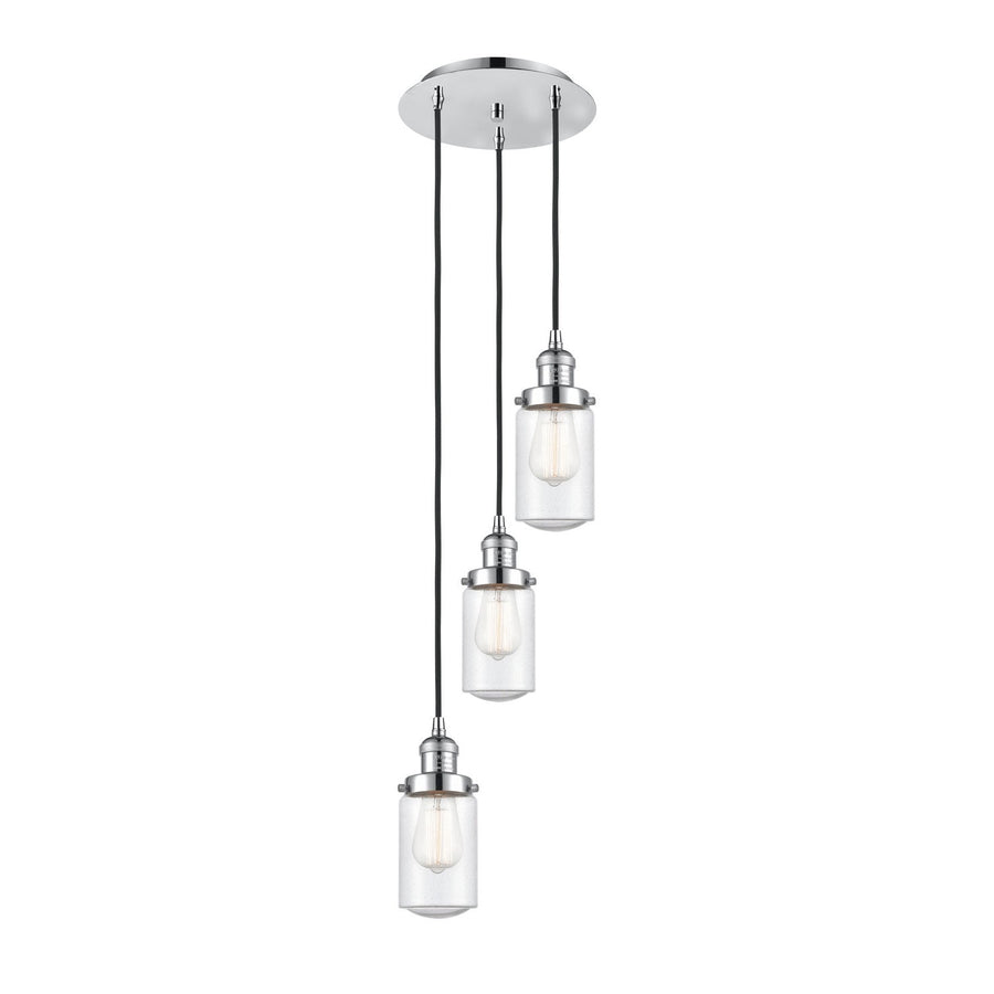 Innovations Lighting 113F-3P-PC-G314 Franklin Restoration Three Light Pendant Polished Chrome