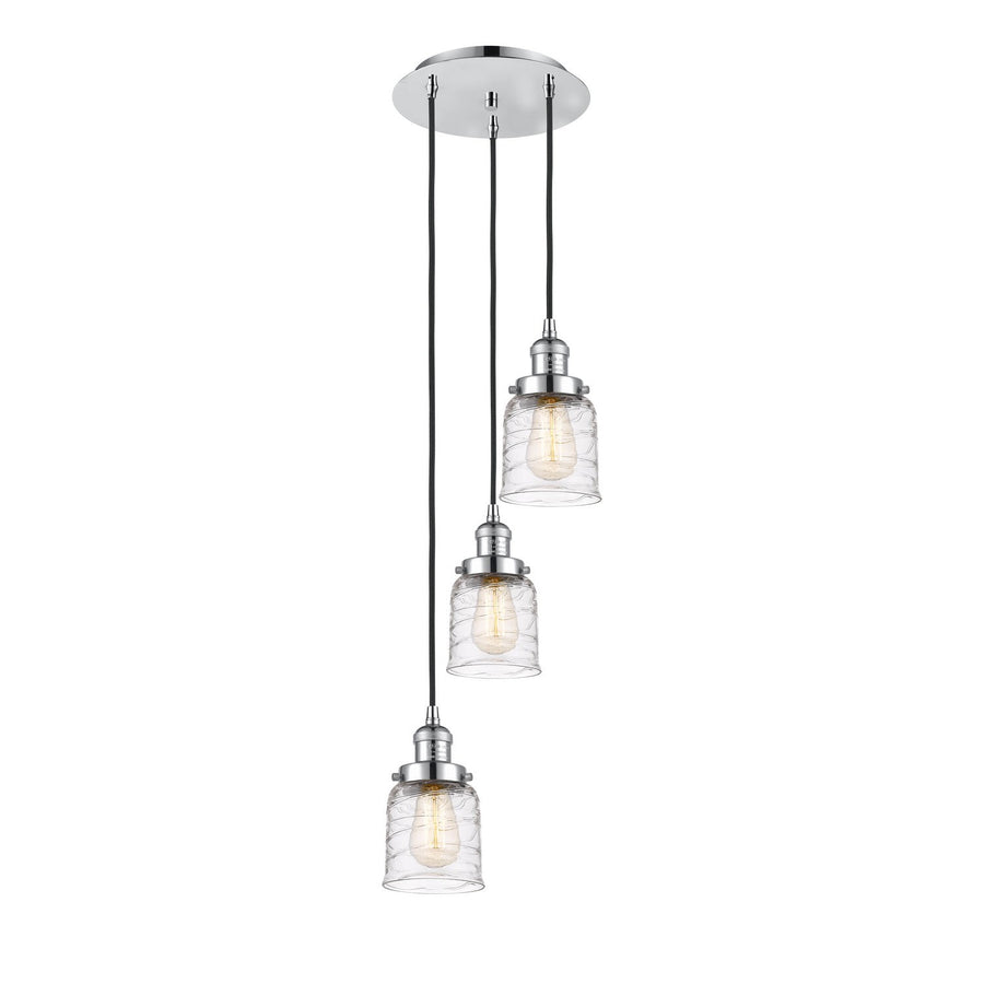Innovations Lighting 113F-3P-PC-G513 Franklin Restoration Three Light Pendant Polished Chrome 1