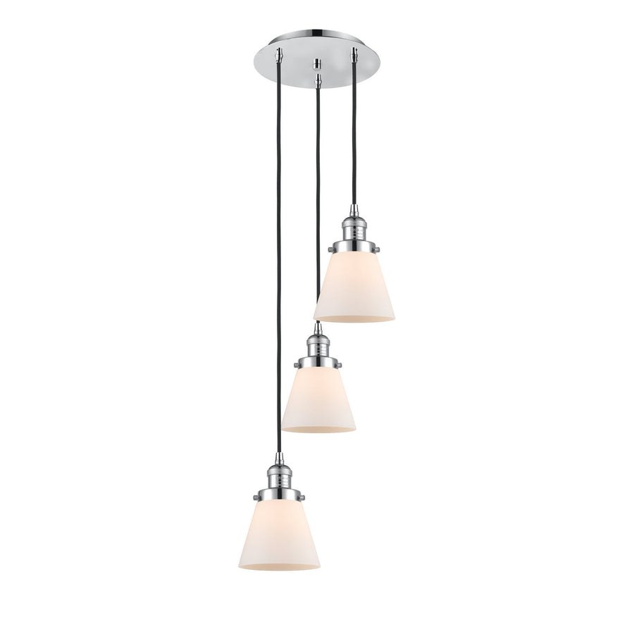 Innovations Lighting 113F-3P-PC-G61 Franklin Restoration Three Light Pendant Polished Chrome