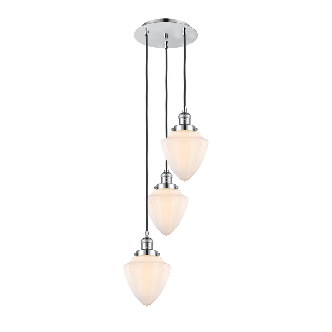 Innovations Lighting 113F-3P-PC-G661-7 Franklin Restoration Three Light Pendant Polished Chrome 1