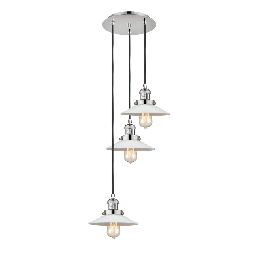 Innovations Lighting 113F-3P-PN-G1 Franklin Restoration Three Light Pendant Polished Nickel