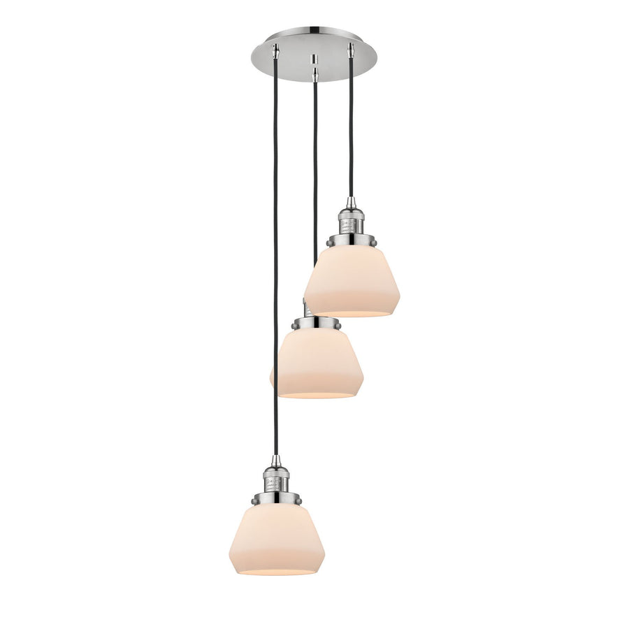 Innovations Lighting 113F-3P-PN-G171 Franklin Restoration Three Light Pendant Polished Nickel