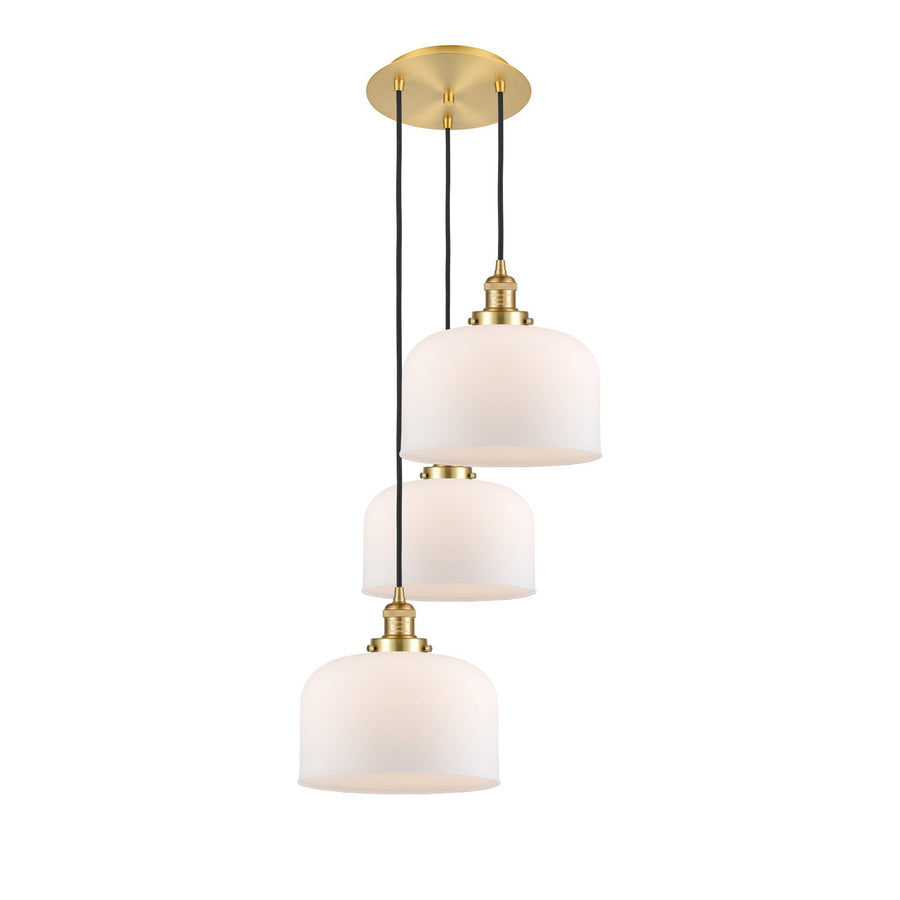Innovations Lighting 113F-3P-SG-G71-L Franklin Restoration Three Light Pendant Satin Gold 1
