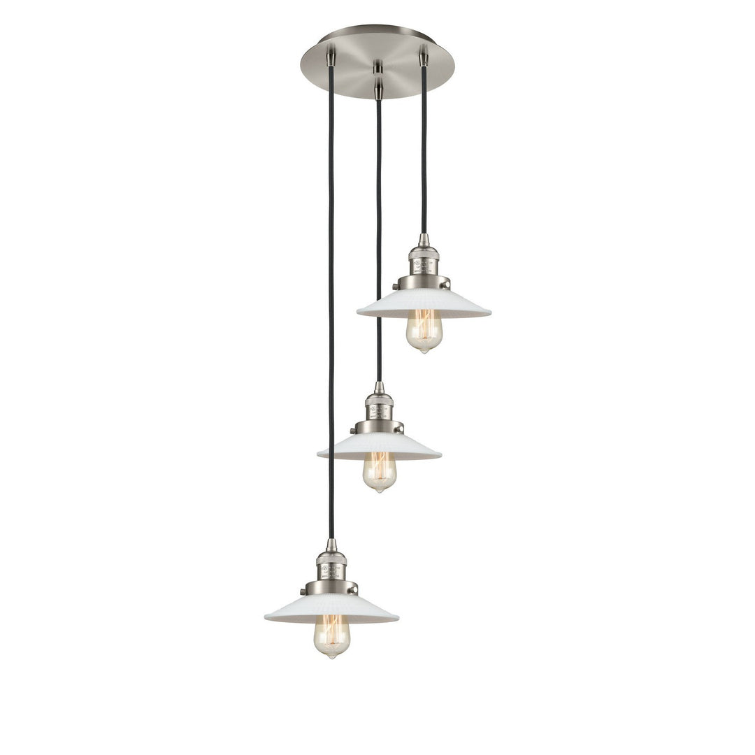 Innovations Lighting 113F-3P-SN-G1 Franklin Restoration Three Light Pendant Brushed Satin Nickel 1