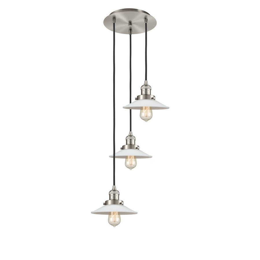 Innovations Lighting 113F-3P-SN-G1 Franklin Restoration Three Light Pendant Brushed Satin Nickel 1