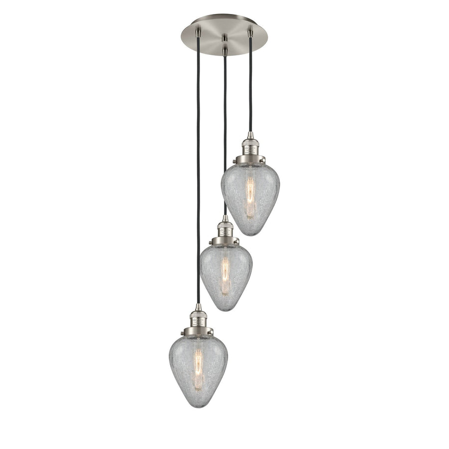 Innovations Lighting 113F-3P-SN-G165 Franklin Restoration Three Light Pendant Brushed Satin Nickel