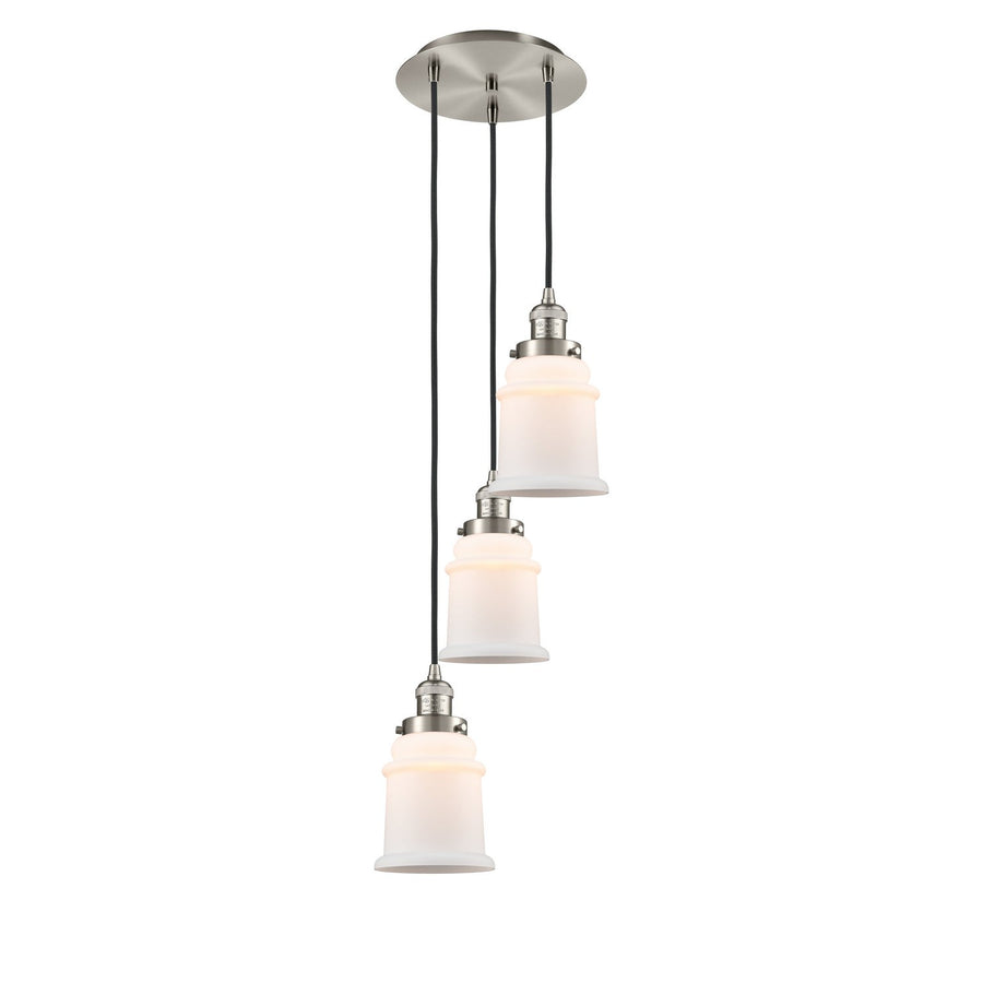 Innovations Lighting 113F-3P-SN-G181 Franklin Restoration Three Light Pendant Brushed Satin Nickel 1