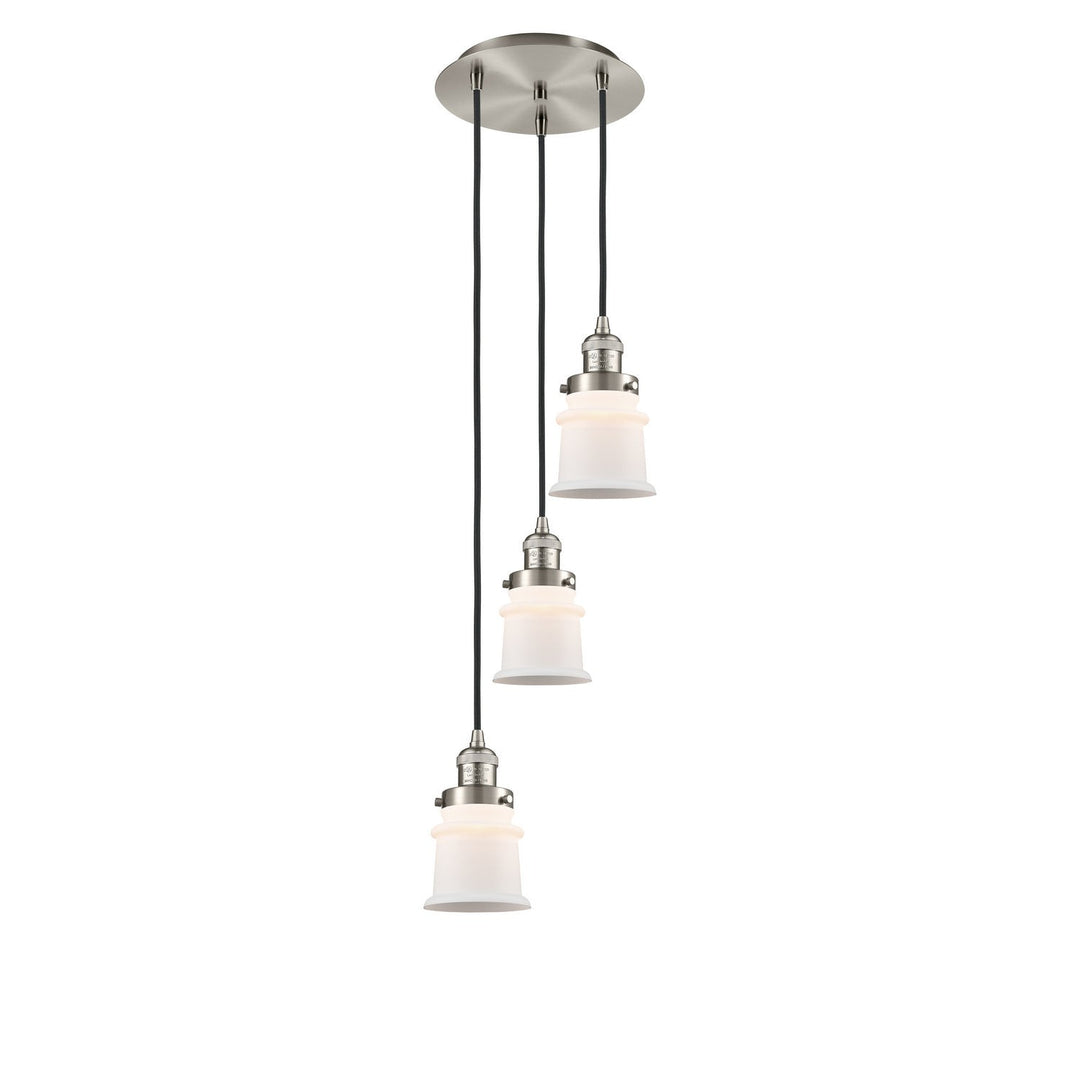 Innovations Lighting 113F-3P-SN-G181S Franklin Restoration Three Light Pendant Brushed Satin Nickel