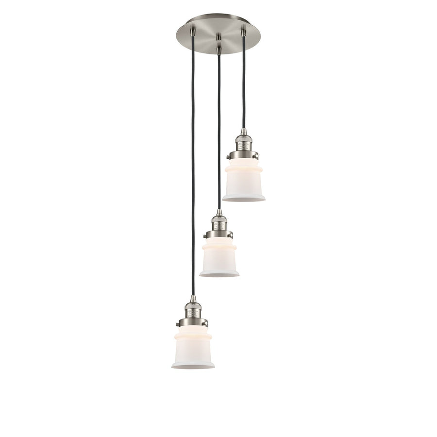 Innovations Lighting 113F-3P-SN-G181S Franklin Restoration Three Light Pendant Brushed Satin Nickel