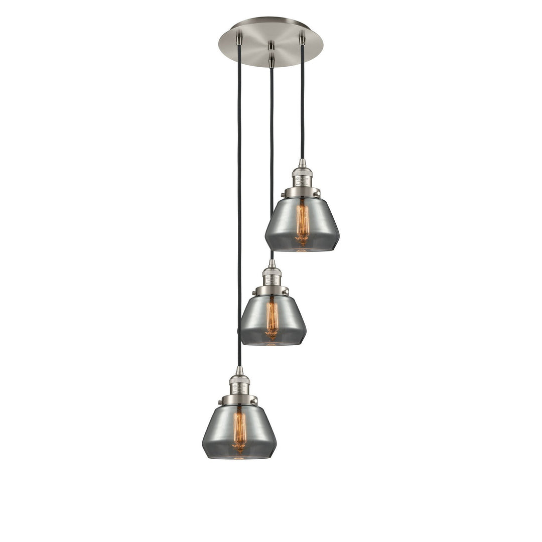Innovations Lighting 113F-3P-SN-G173 Franklin Restoration Three Light Pendant Brushed Satin Nickel