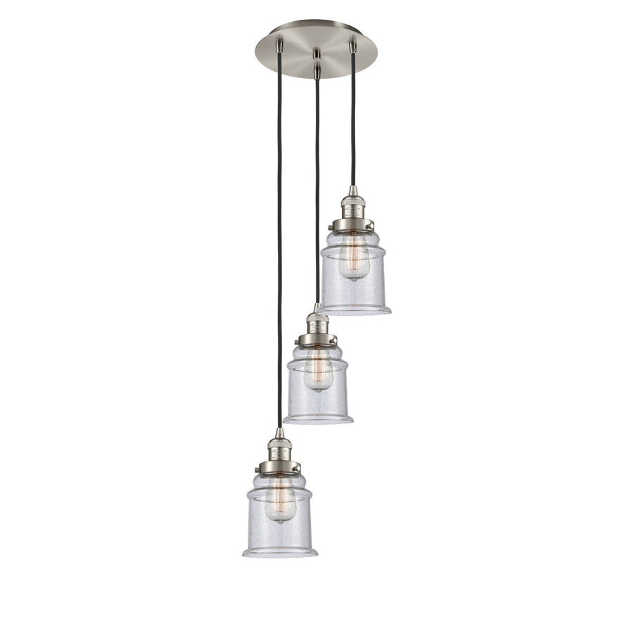 Innovations Lighting 113F-3P-SN-G184 Franklin Restoration Three Light Pendant Brushed Satin Nickel