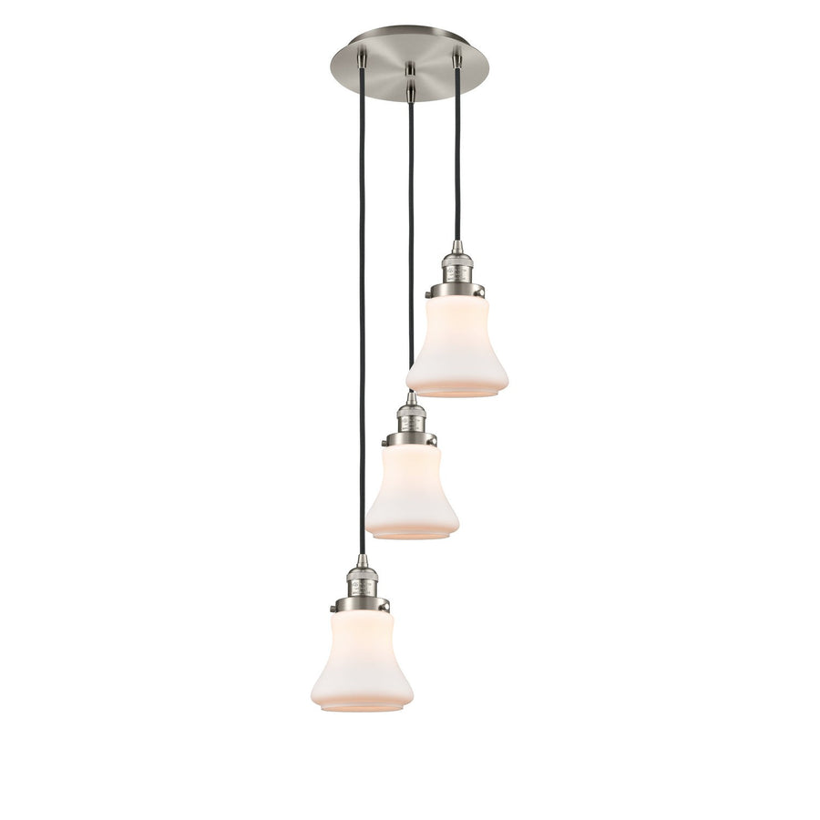 Innovations Lighting 113F-3P-SN-G191 Franklin Restoration Three Light Pendant Brushed Satin Nickel