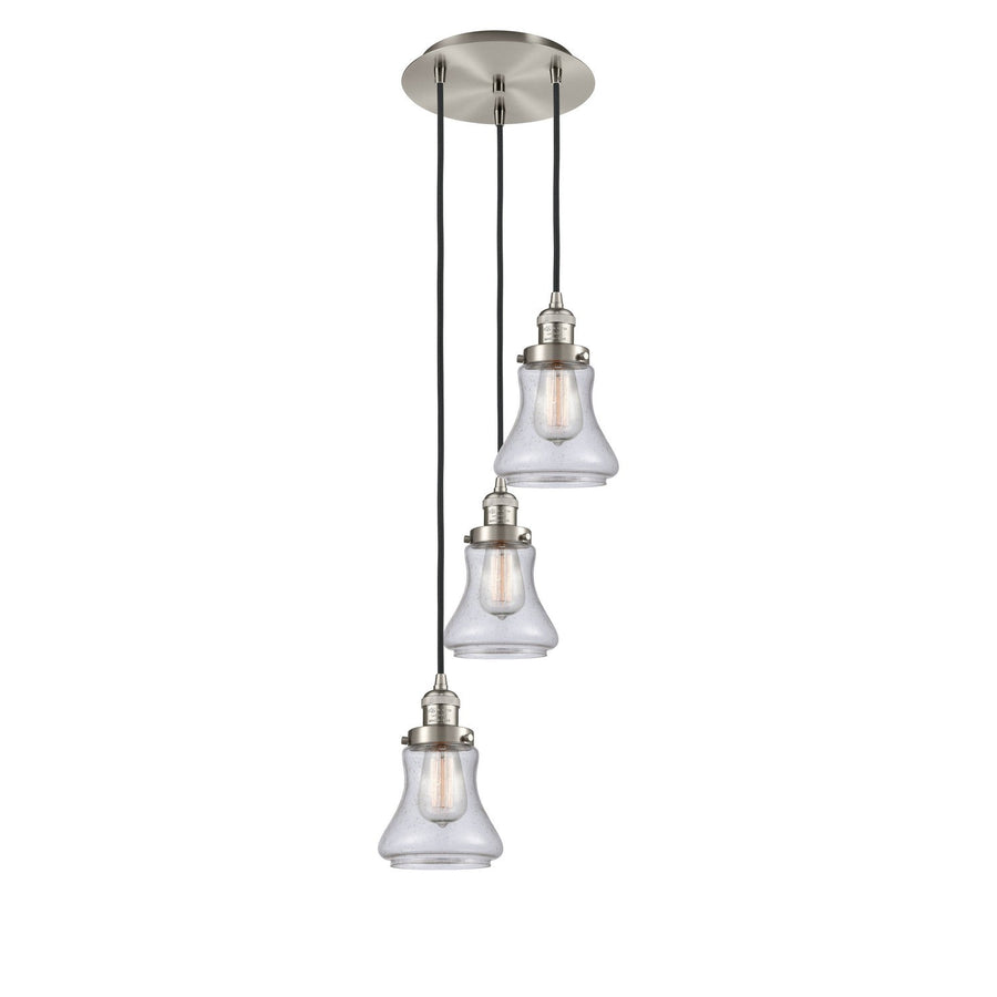 Innovations Lighting 113F-3P-SN-G194 Franklin Restoration Three Light Pendant Brushed Satin Nickel