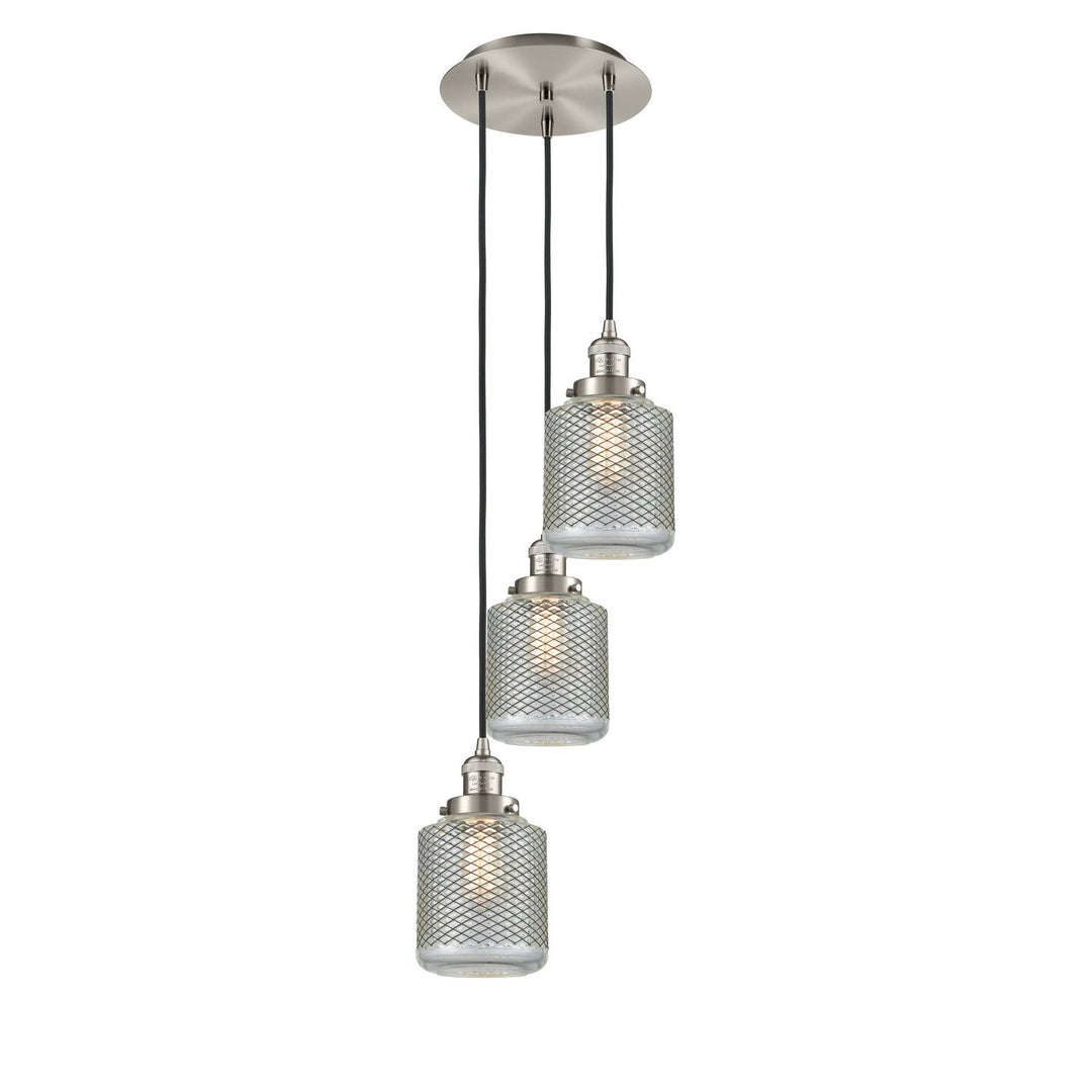 Innovations Lighting 113F-3P-SN-G262 Franklin Restoration Three Light Pendant Brushed Satin Nickel