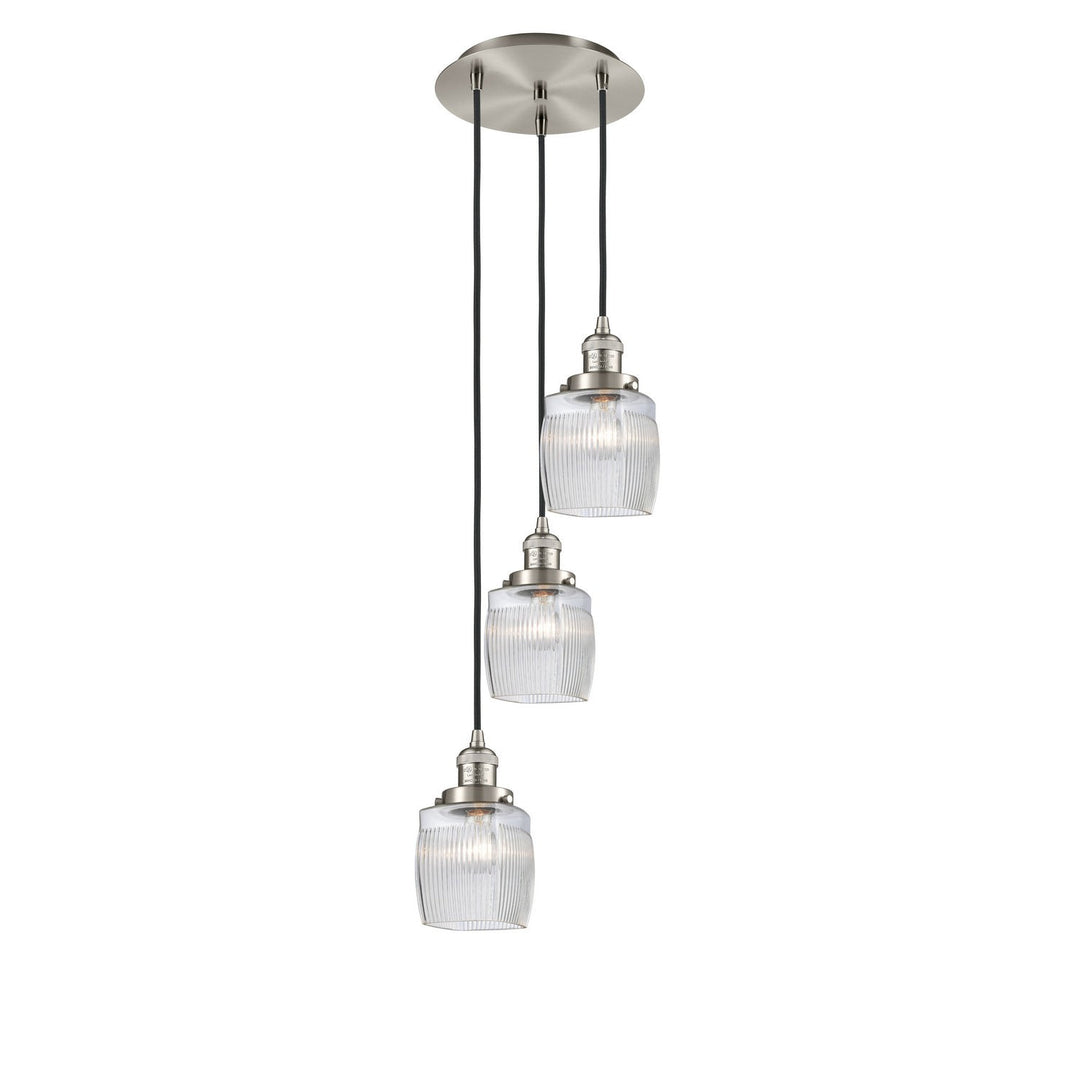 Innovations Lighting 113F-3P-SN-G302 Franklin Restoration Three Light Pendant Brushed Satin Nickel