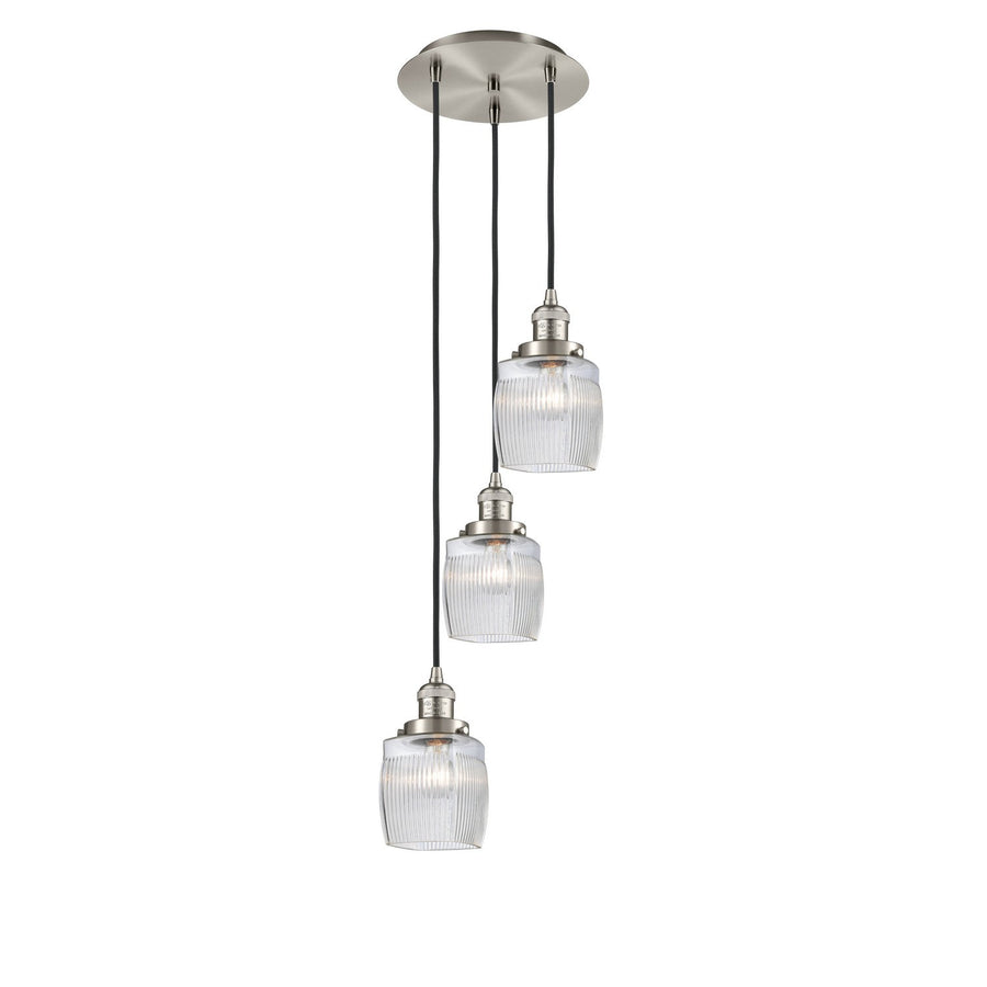 Innovations Lighting 113F-3P-SN-G302 Franklin Restoration Three Light Pendant Brushed Satin Nickel