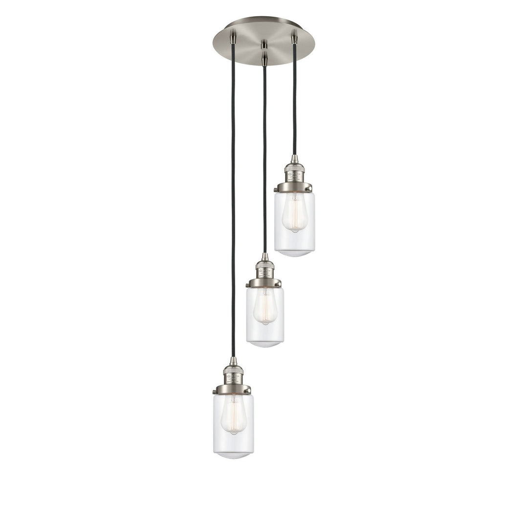 Innovations Lighting 113F-3P-SN-G312 Franklin Restoration Three Light Pendant Brushed Satin Nickel 1