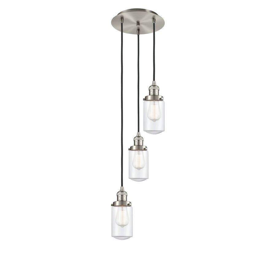 Innovations Lighting 113F-3P-SN-G312 Franklin Restoration Three Light Pendant Brushed Satin Nickel 1