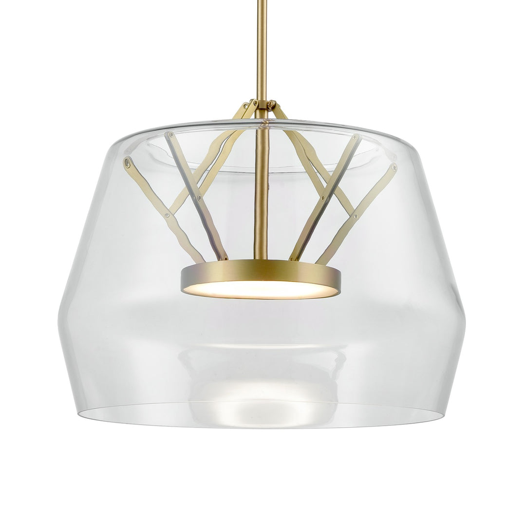 Kuzco Lighting PD61418-CL/BG Deco Pendant Light Clear/Brushed Gold