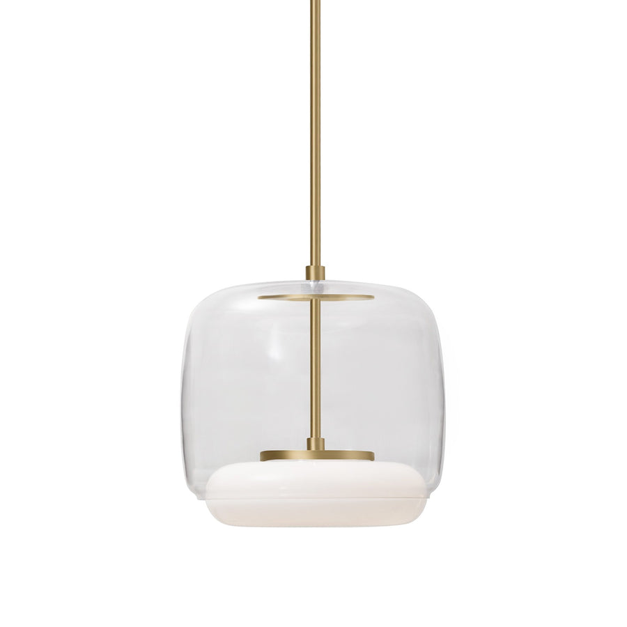 Kuzco Lighting PD70610-CL/BG Enkel Pendant Light Clear/Brushed Gold