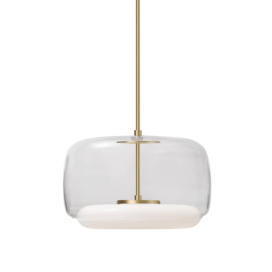 Kuzco Lighting PD70615-CL/BG Enkel Pendant Light Clear/Brushed Gold