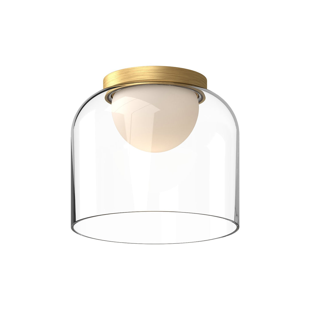 Kuzco Lighting FM52508-BG/CL Cedar Ceiling Light Brushed Gold/Clear Glass