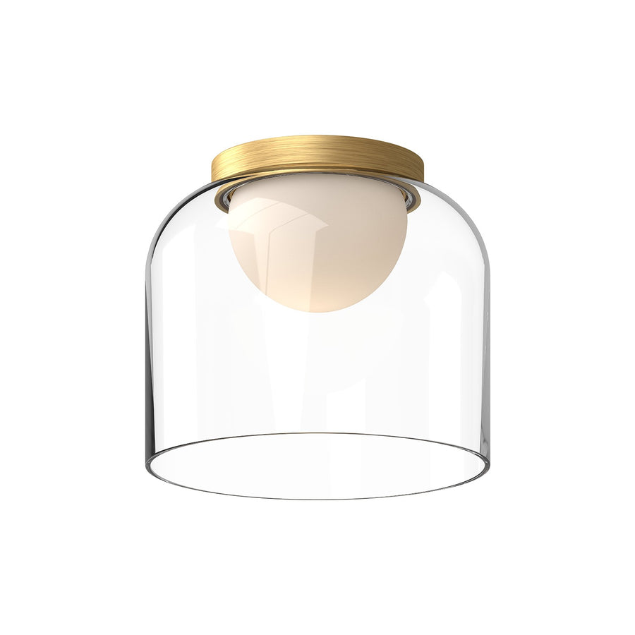 Kuzco Lighting FM52508-BG/CL Cedar Ceiling Light Brushed Gold/Clear Glass