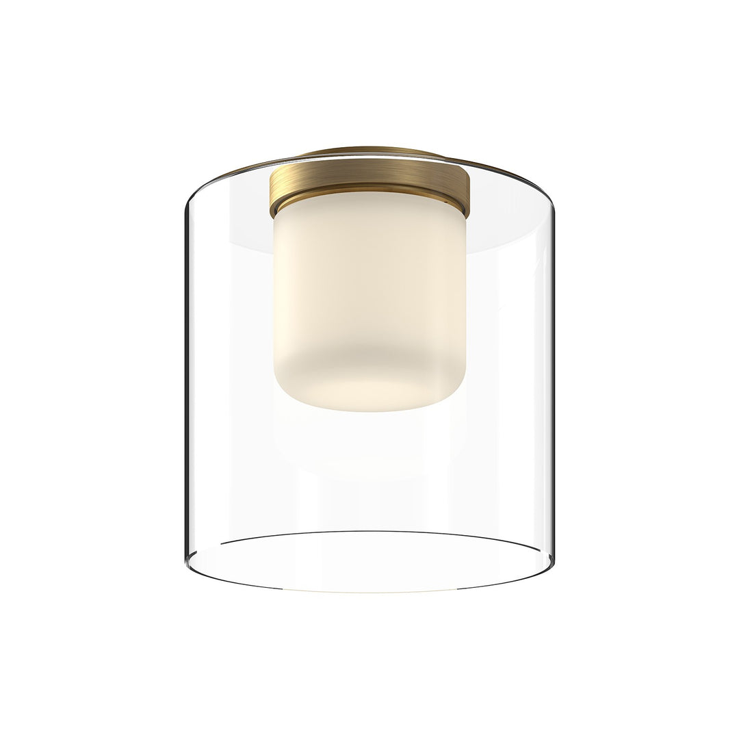 Kuzco Lighting FM53509-BG/CL Birch Ceiling Light Brushed Gold/Clear Glass