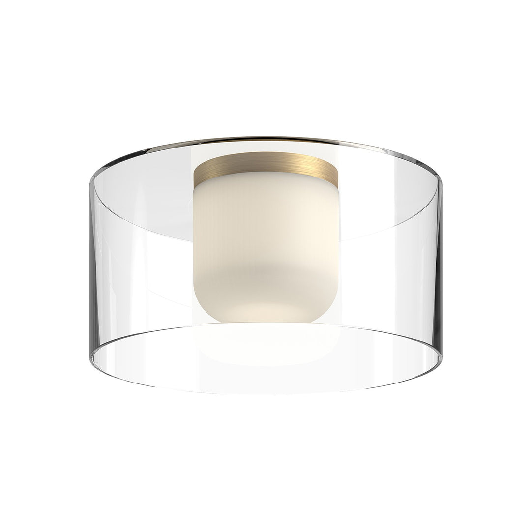 Kuzco Lighting FM53512-BG/CL Birch Ceiling Light Brushed Gold/Clear Glass