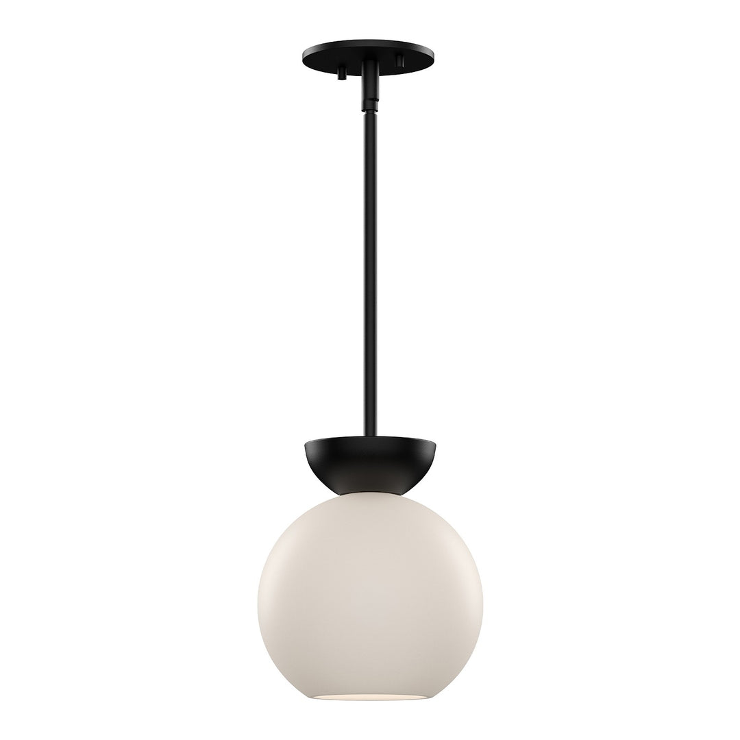 Kuzco Lighting PD59708-BK/OP Arcadia Pendant Light Black/Opal Glass