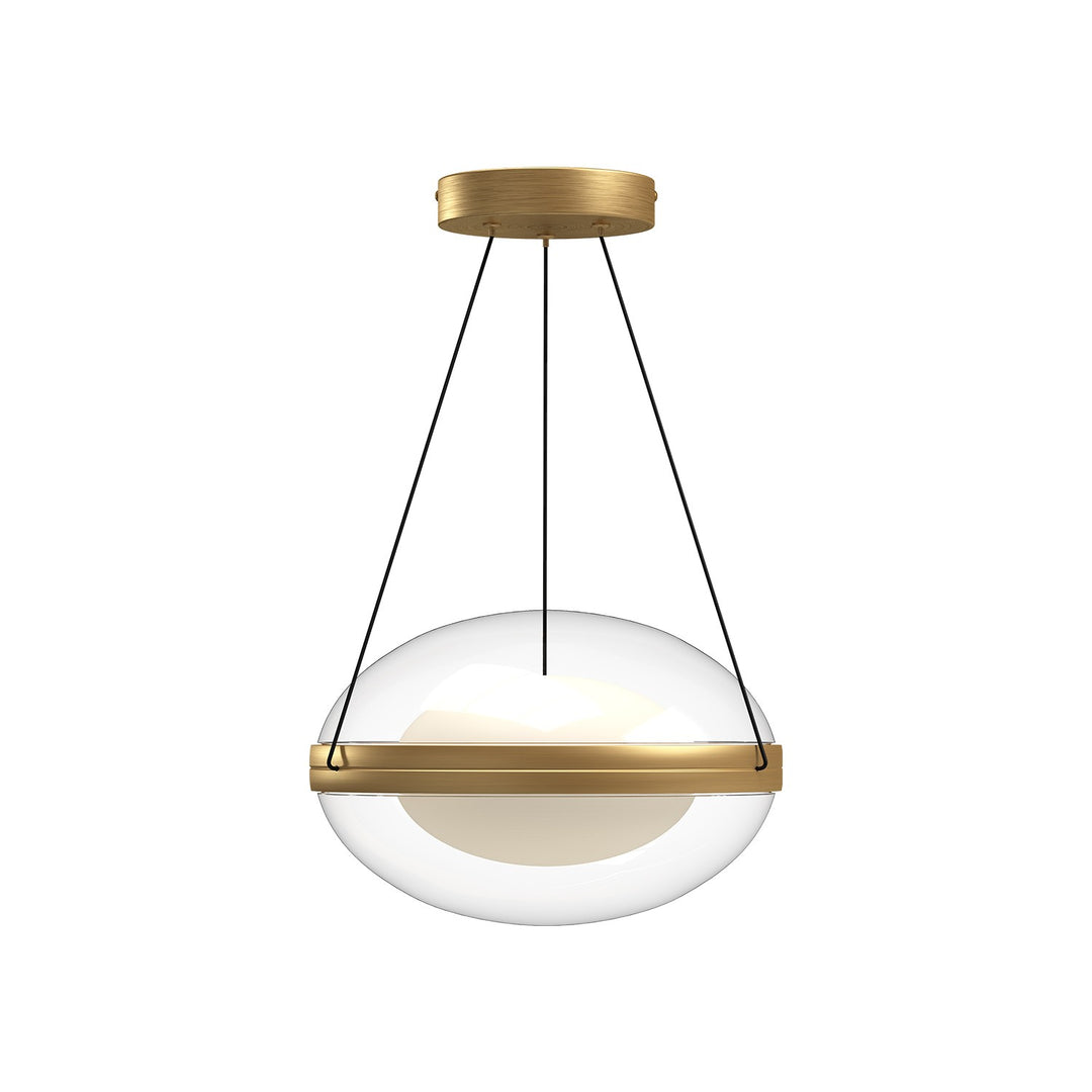 Kuzco Lighting PD76312-BG/OP Virgo Pendant Light Brushed Gold/Opal Glass