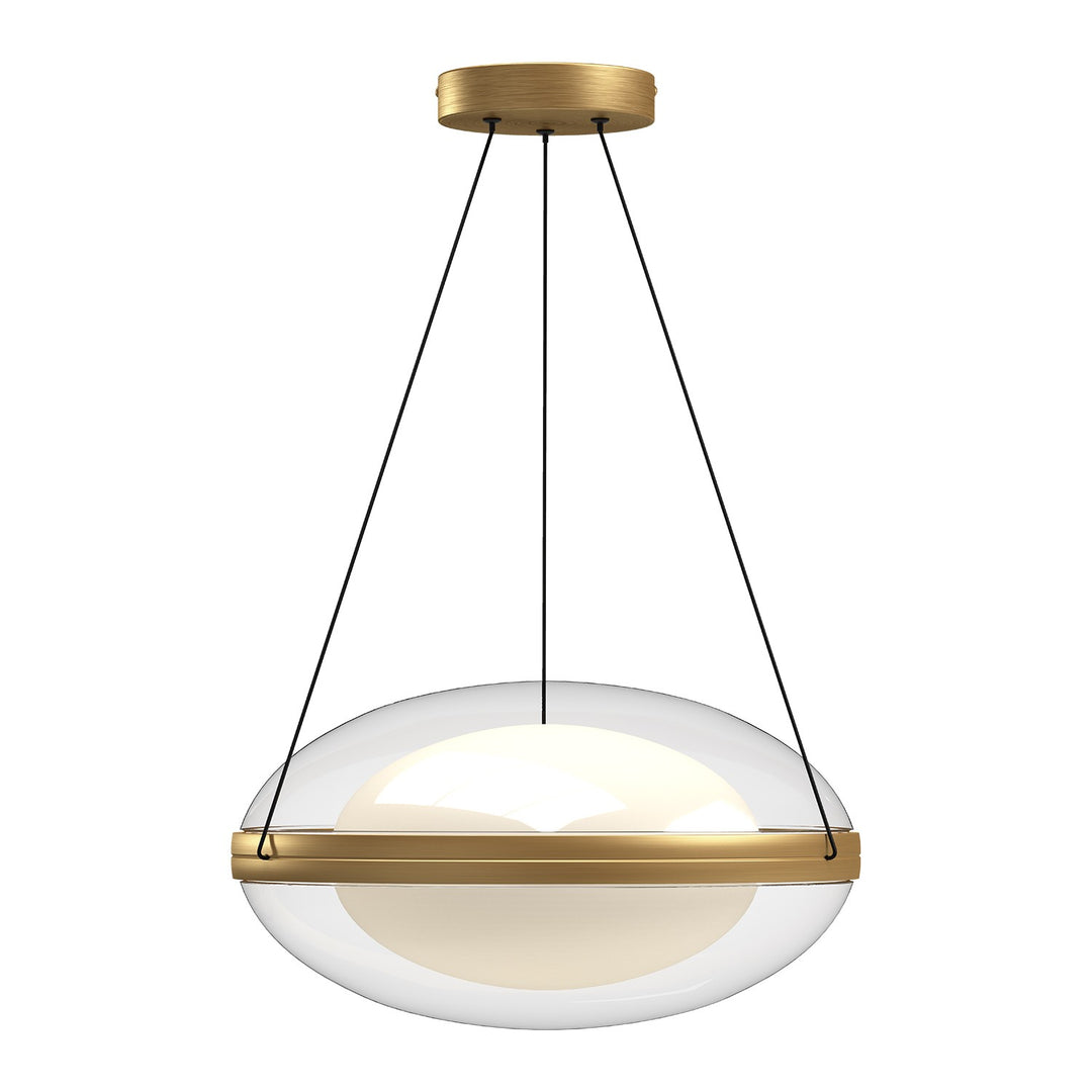 Kuzco Lighting PD76316-BG/OP Virgo Pendant Light Brushed Gold/Opal Glass