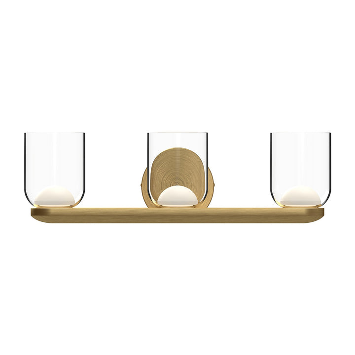 Kuzco Lighting VL52520-BG/CL Cedar Vanity Light Brushed Gold/Clear Glass